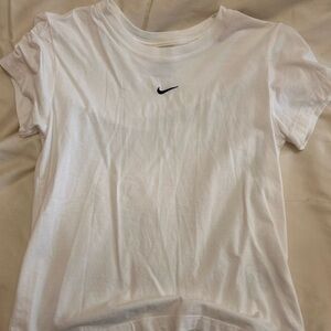 Nike White Tee with Gray Logo